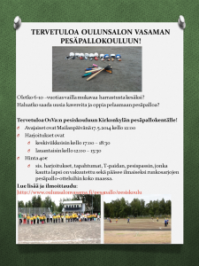 Pesiskoulu mainos 2014 OsVa_1